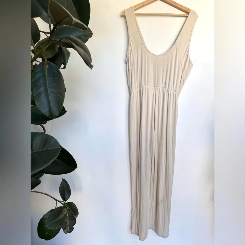 Lululemon Cropped Wide-Leg Ribbed Jumpsuit - Natural Ivory - 12
